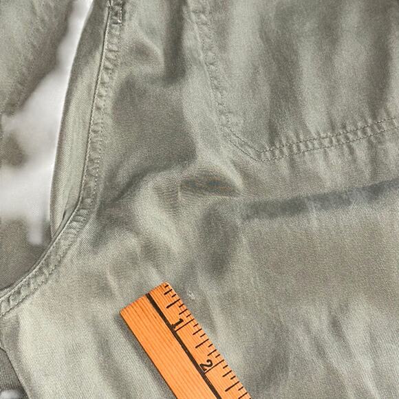 Sigrid Olsen Pants Womens Tan 100% Linen Blend  Capri Front Tie Poet Crop 14 P - Picture 12 of 12